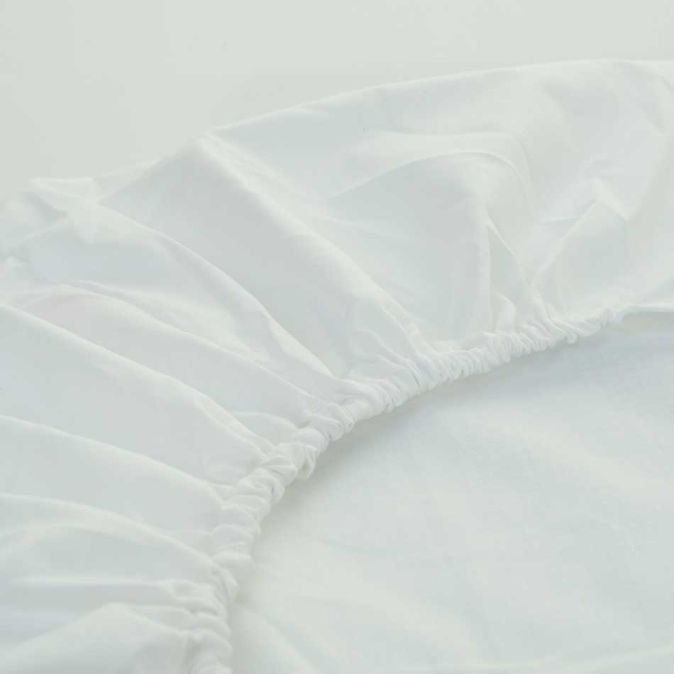 Picture of a cream double fitted sheet