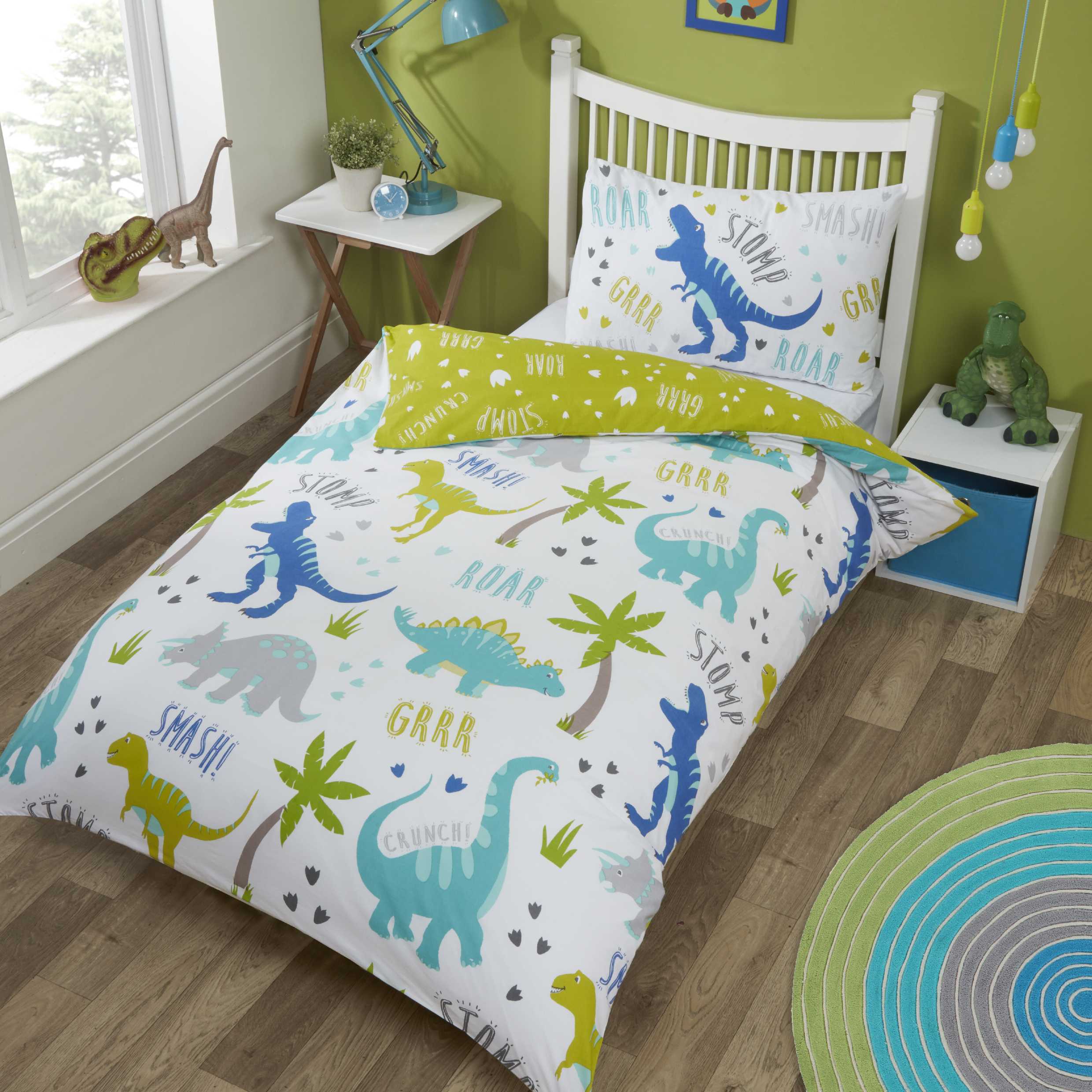BEDDING SET - Roarsome Blue Bed Set