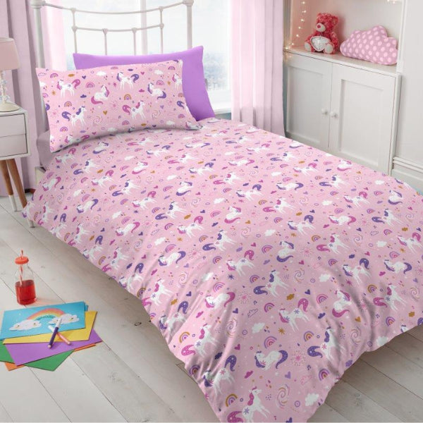 Picture of pink unicorn bedding
